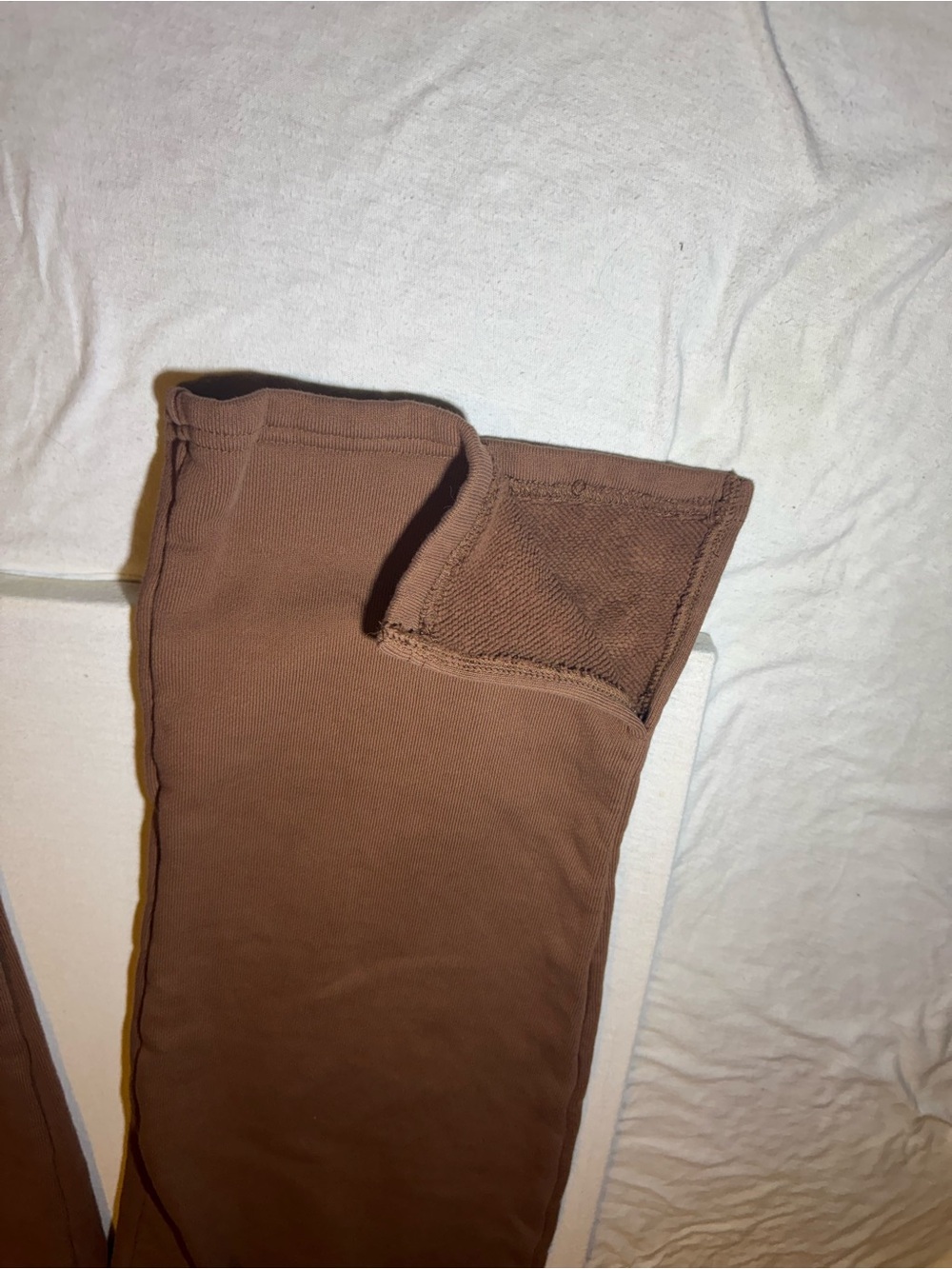MODREF Brown Ribbed Waist Sweatpants - Picture 2 of 5